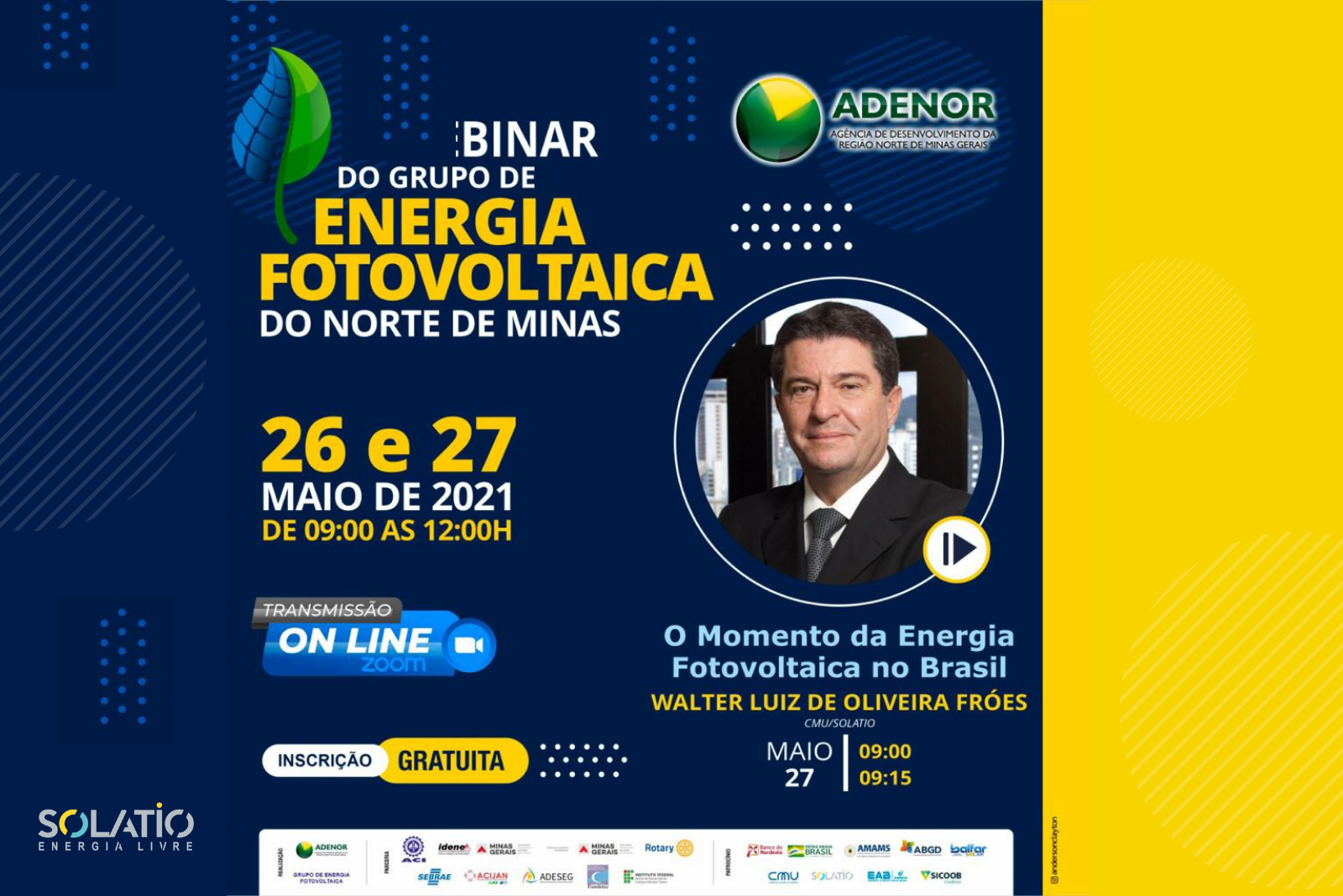 ADENOR realiza webinar para integrar investidores em Energia Fotovoltaica